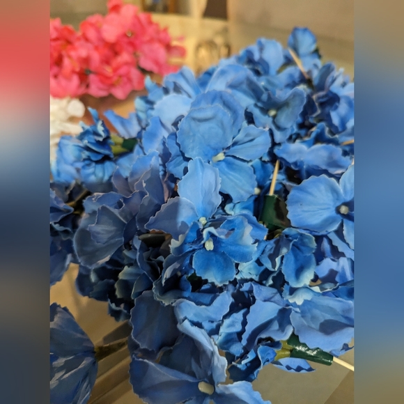 Artificial Silk Flowers from Michael's, blue, pink, white, peach, yellow - Picture 6 of 10